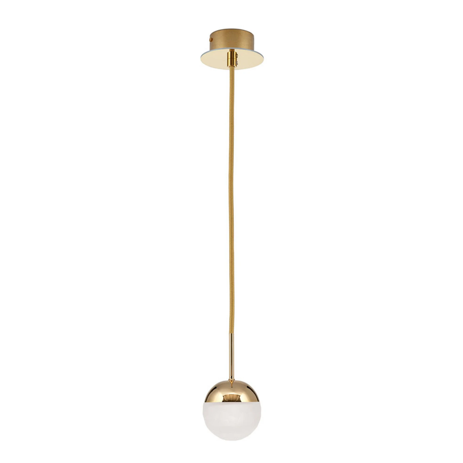 LED viseća lampa Ball, jedna žarulja, zlatna