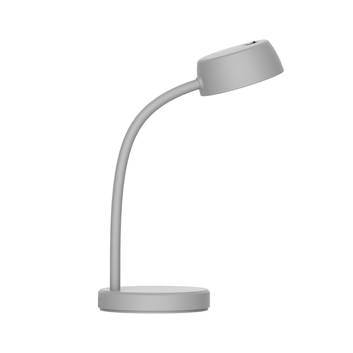Lindby Tijan LED tafellamp, grijs, flexibele arm