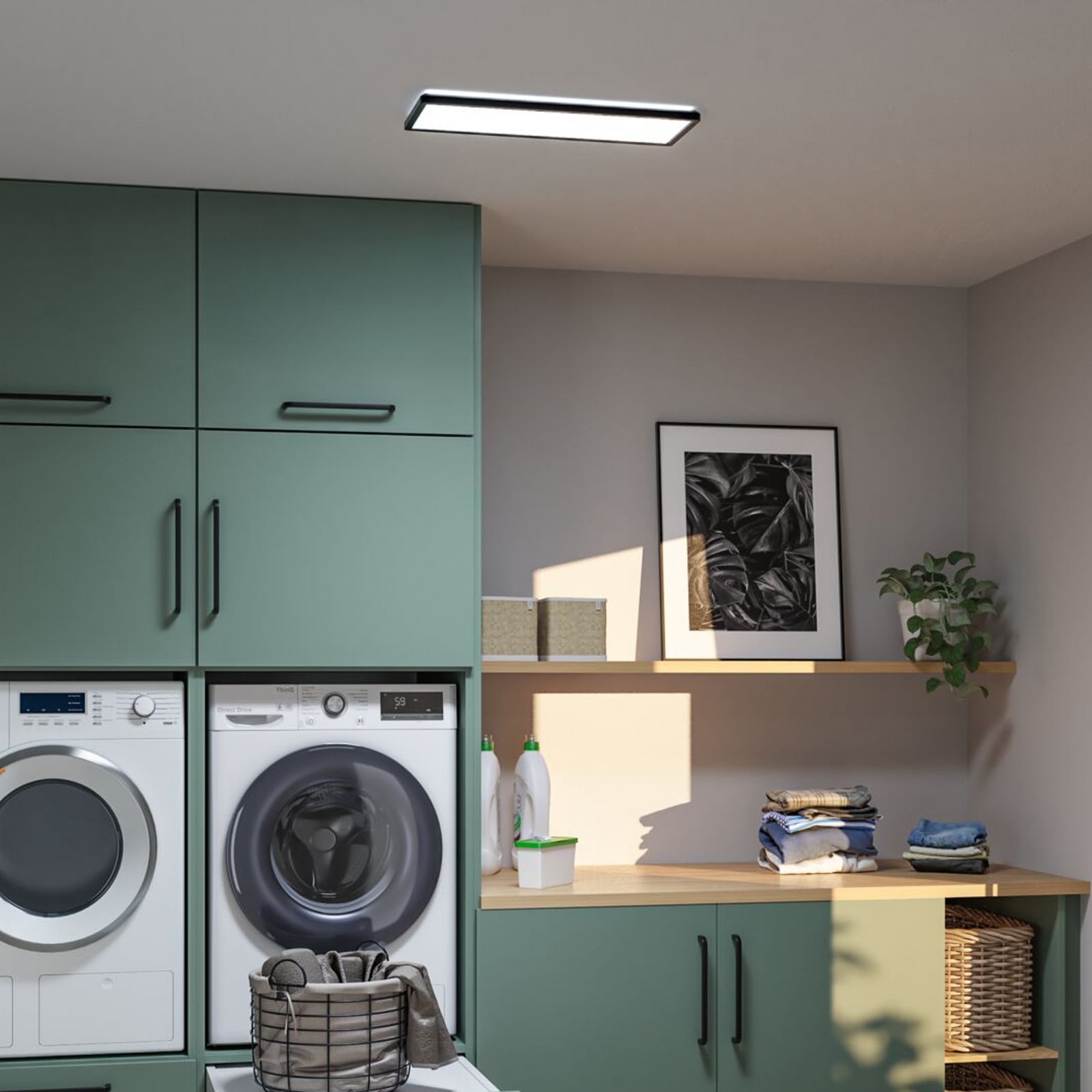 Paulmann Atria Shine LED panel, fekete, hossza 56 cm, IP44 Paulmann Atria Shine LED panel, fekete, hossza 56 cm, IP44