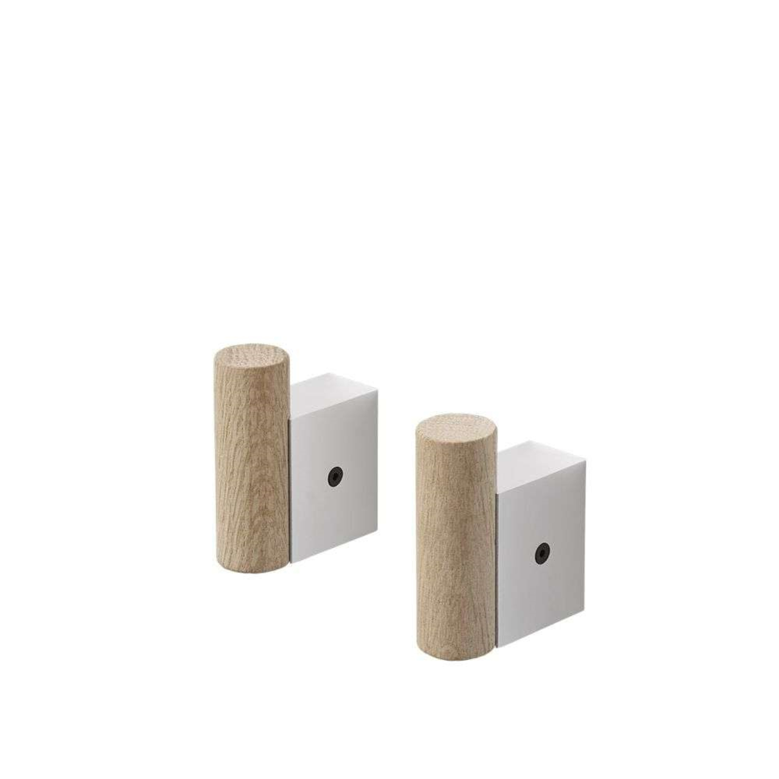 Attach Coat Hook Set of 2 Oak/Aluminum - Muuto