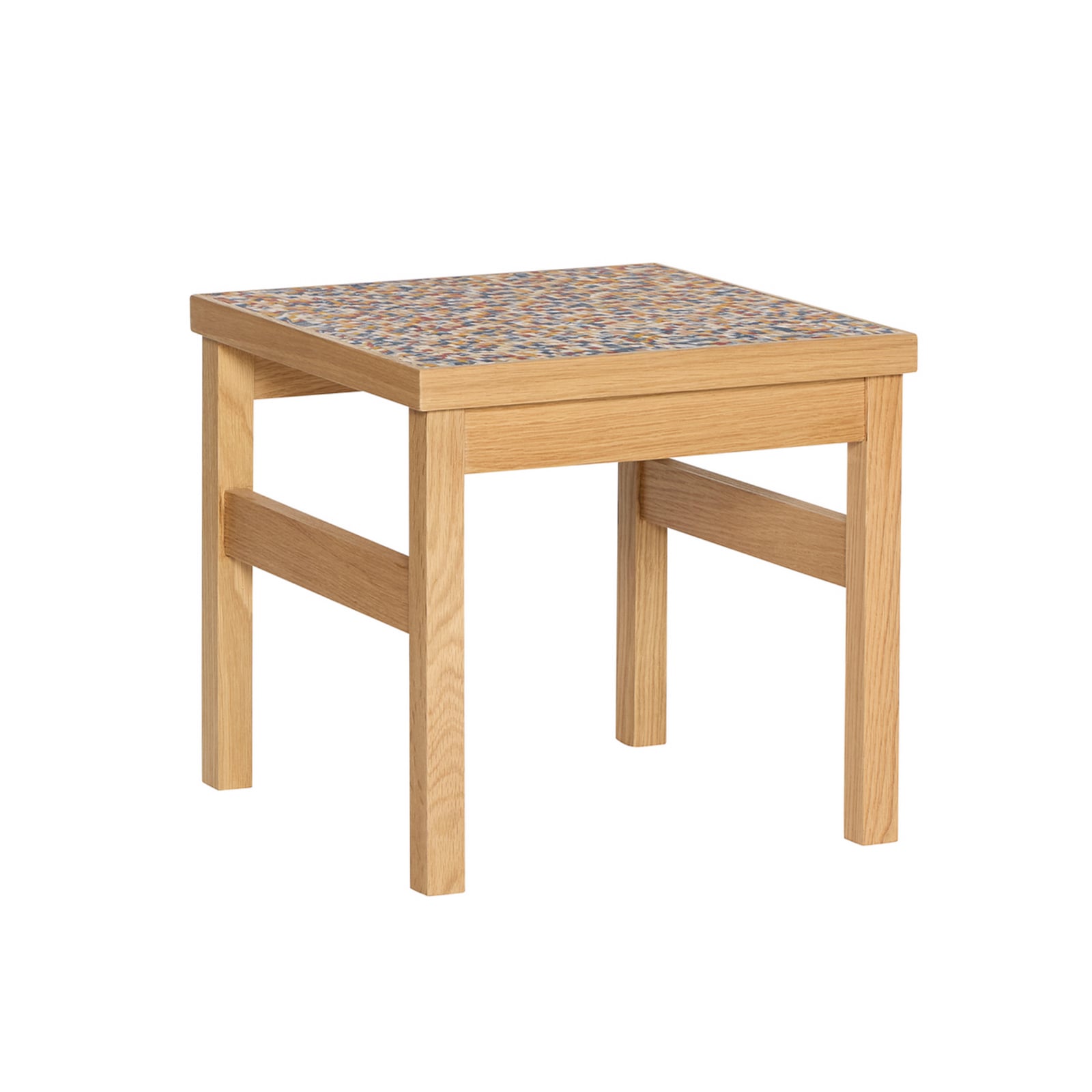 Tavolino Confetti color naturale/colorato, altezza 38 cm - Hübsch