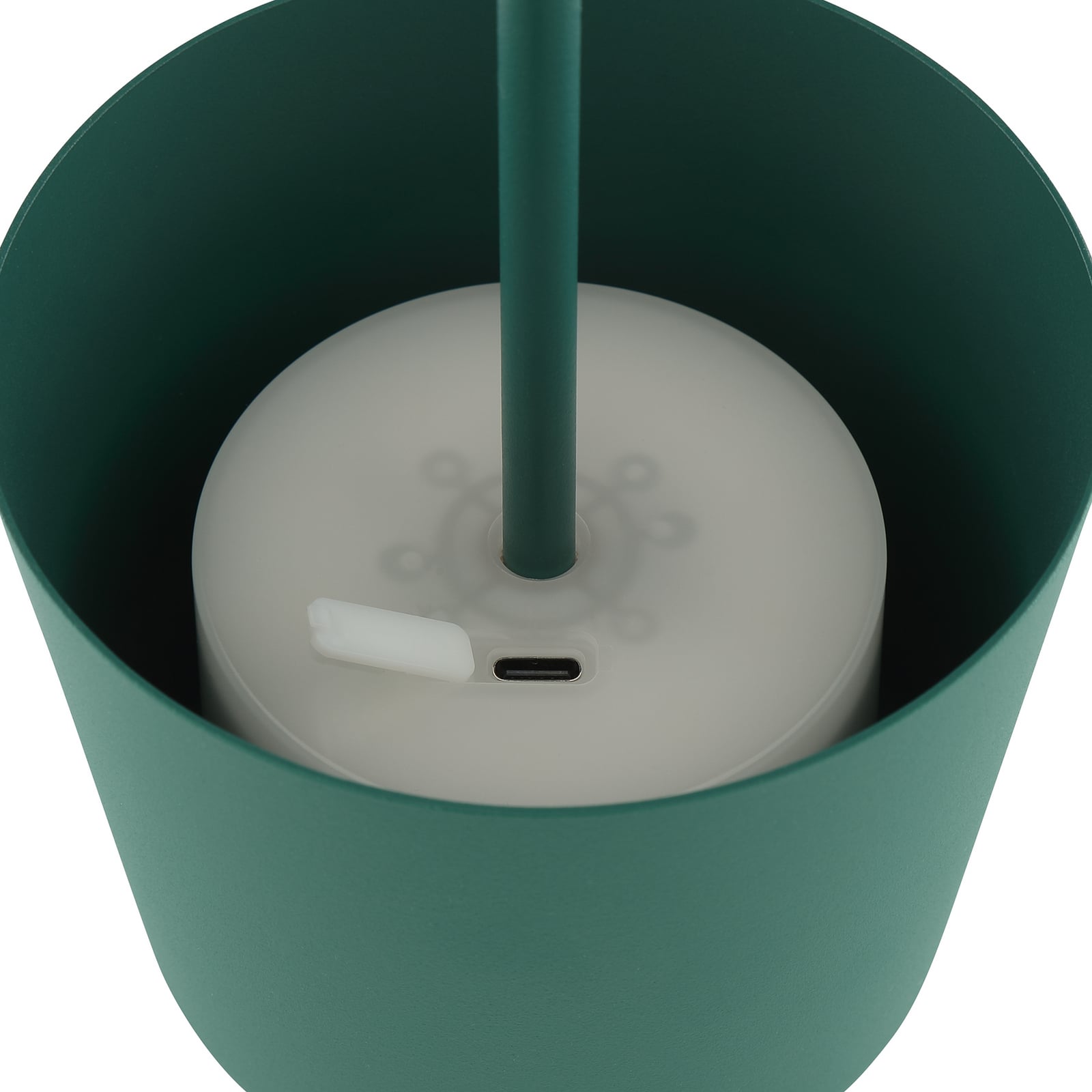 Lampe à poser LED rechargeable Kaami, verte, hauteur 37 cm, IP44, à intensité Lampe à poser LED rechargeable Kaami, verte, hauteur 37 cm, IP44, à intensité