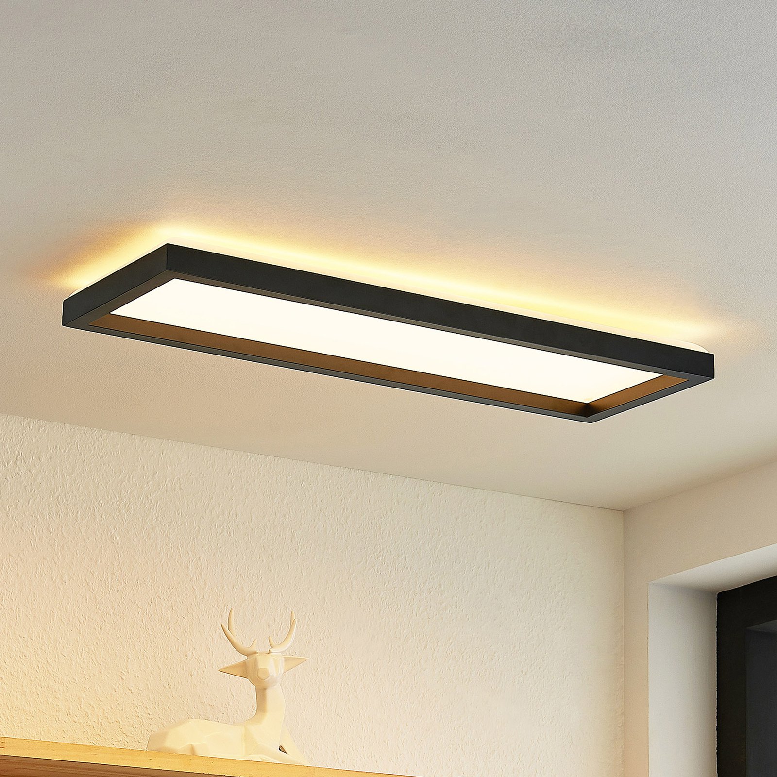 Prios Avira LED-loftlampe, rektangulær