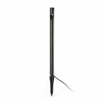 LED ground spike lamp Bezel, black, aluminium, height 60 cm