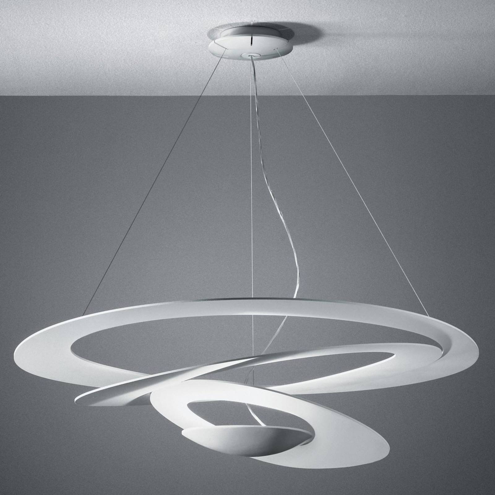 Designerska lampa wisząca LED Pirce Micro biała