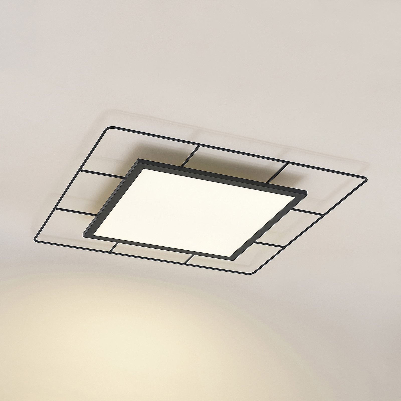 Lindby Khai LED plafondlamp, Stepdim, 60 x 60 cm