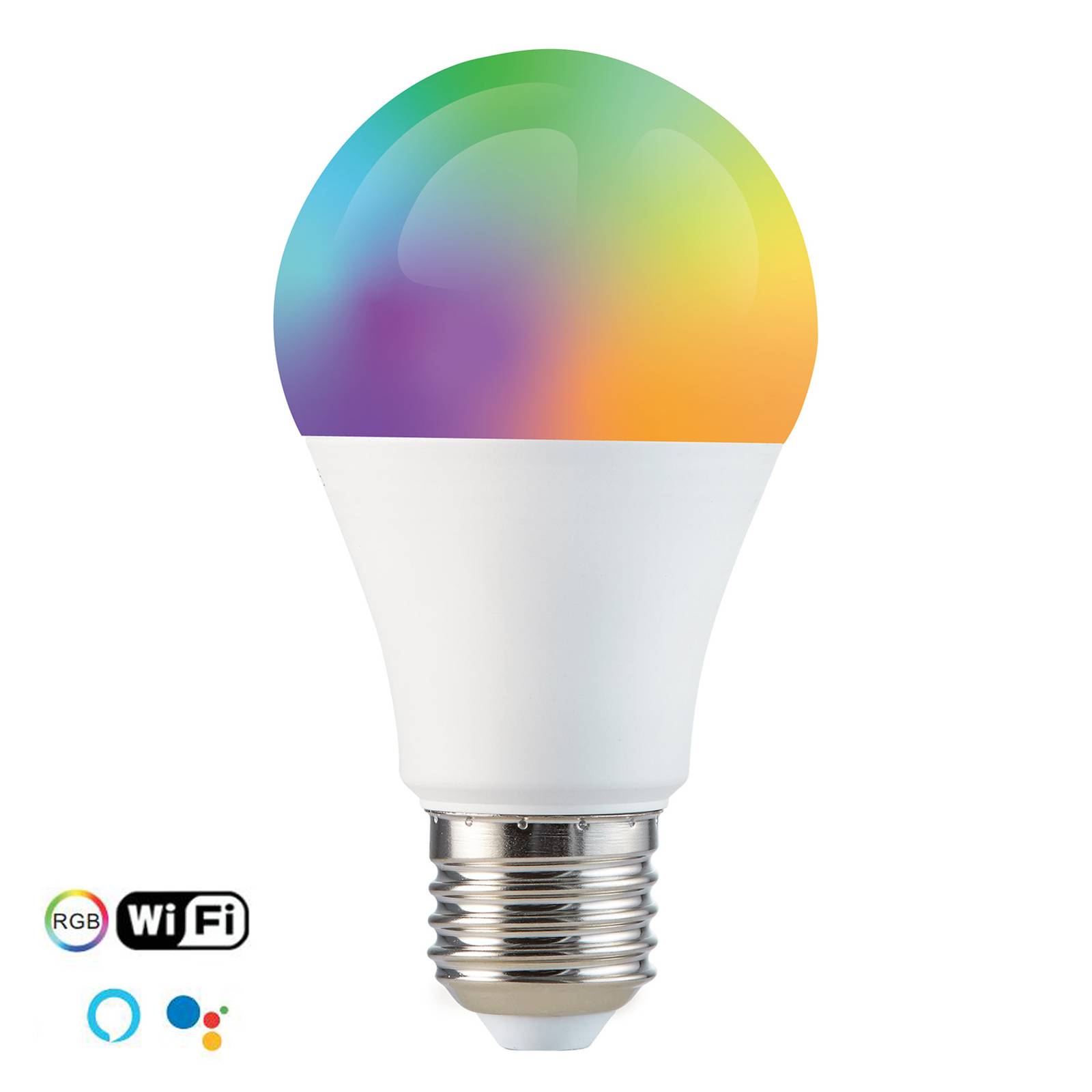 Image of euroLighting Ampoule LED E27 5,5 W appli Tuya, RGBW, WiFi, dim 4260633790440