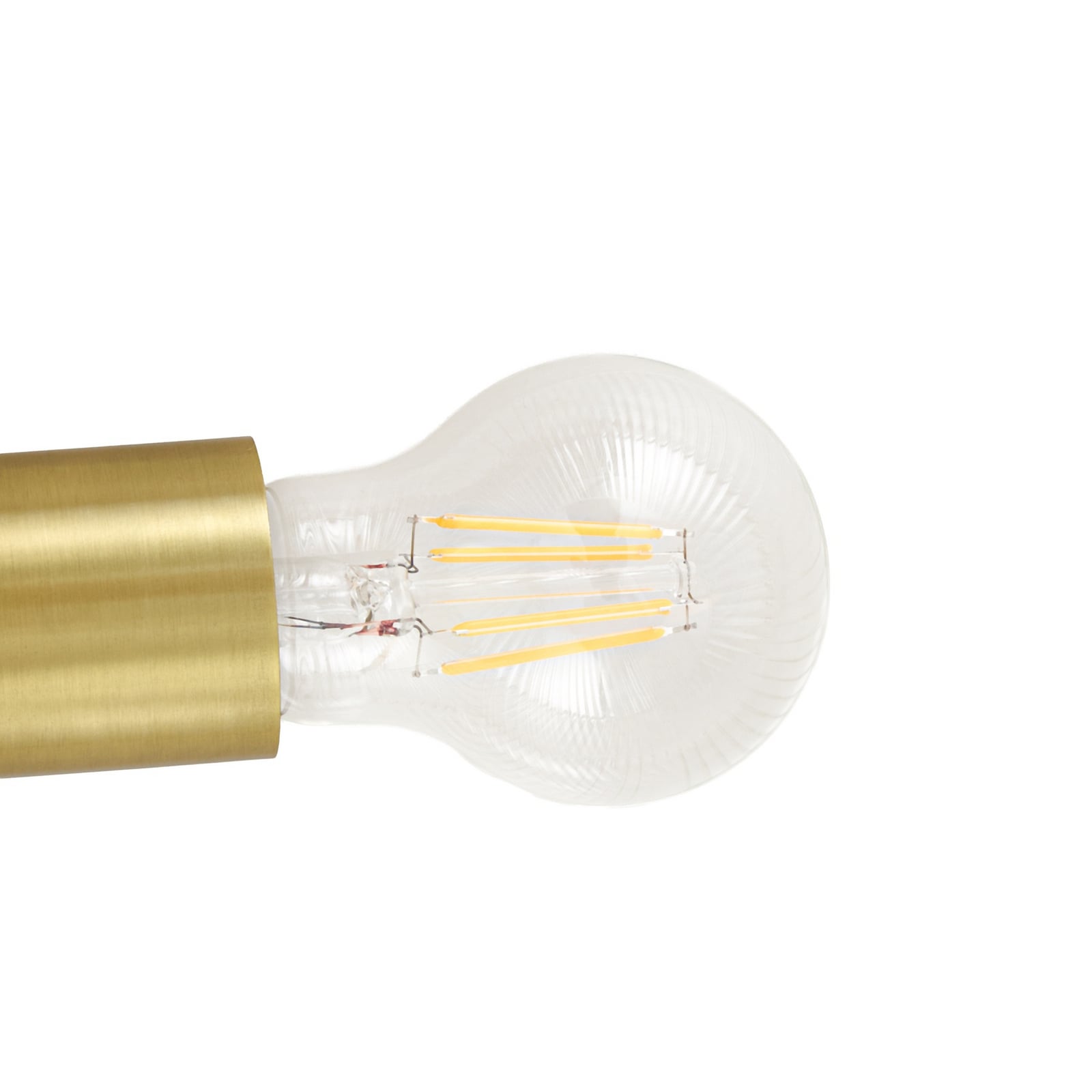 Meritt wall light, brass/clear, 20 cm, glass - Lucande Meritt wall light, brass/clear, 20 cm, glass - Lucande