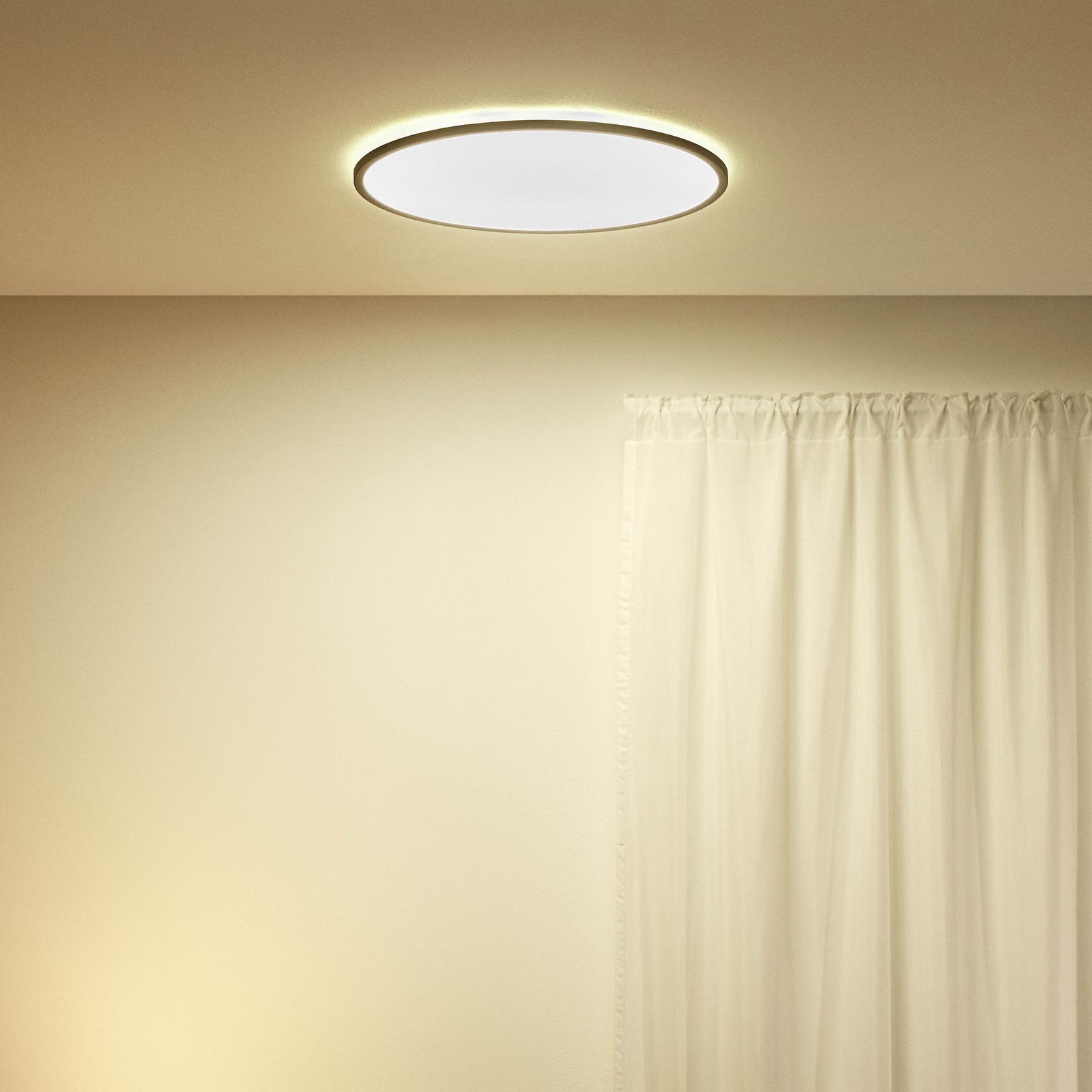 WiZ SuperSlim LED stropní světlo CCT Ø55cm černé