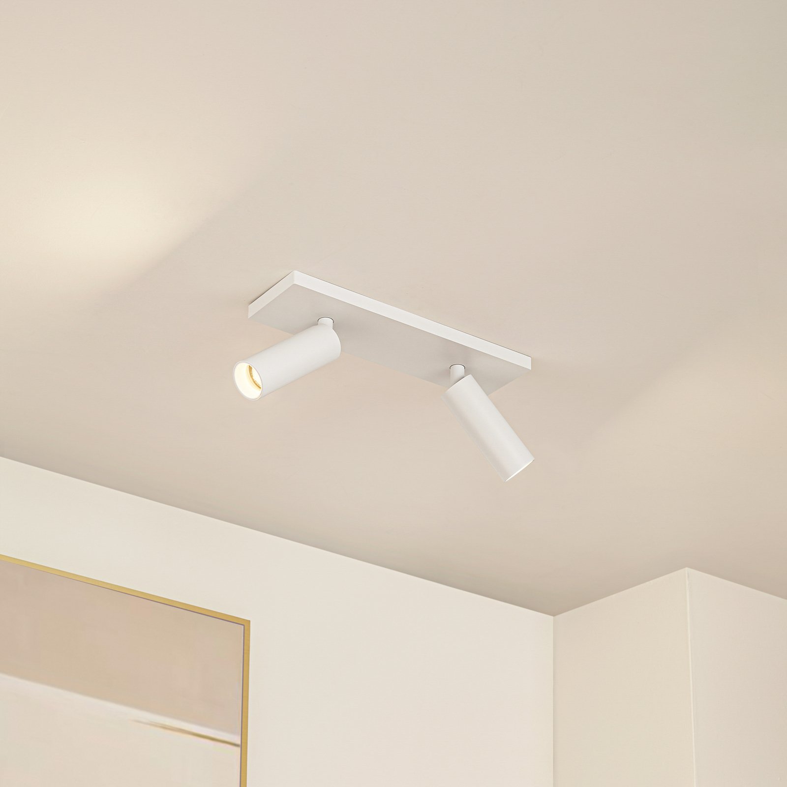 Arcchio plafondspot Brinja Slim, wit, 2-lamps, GU10 MR11