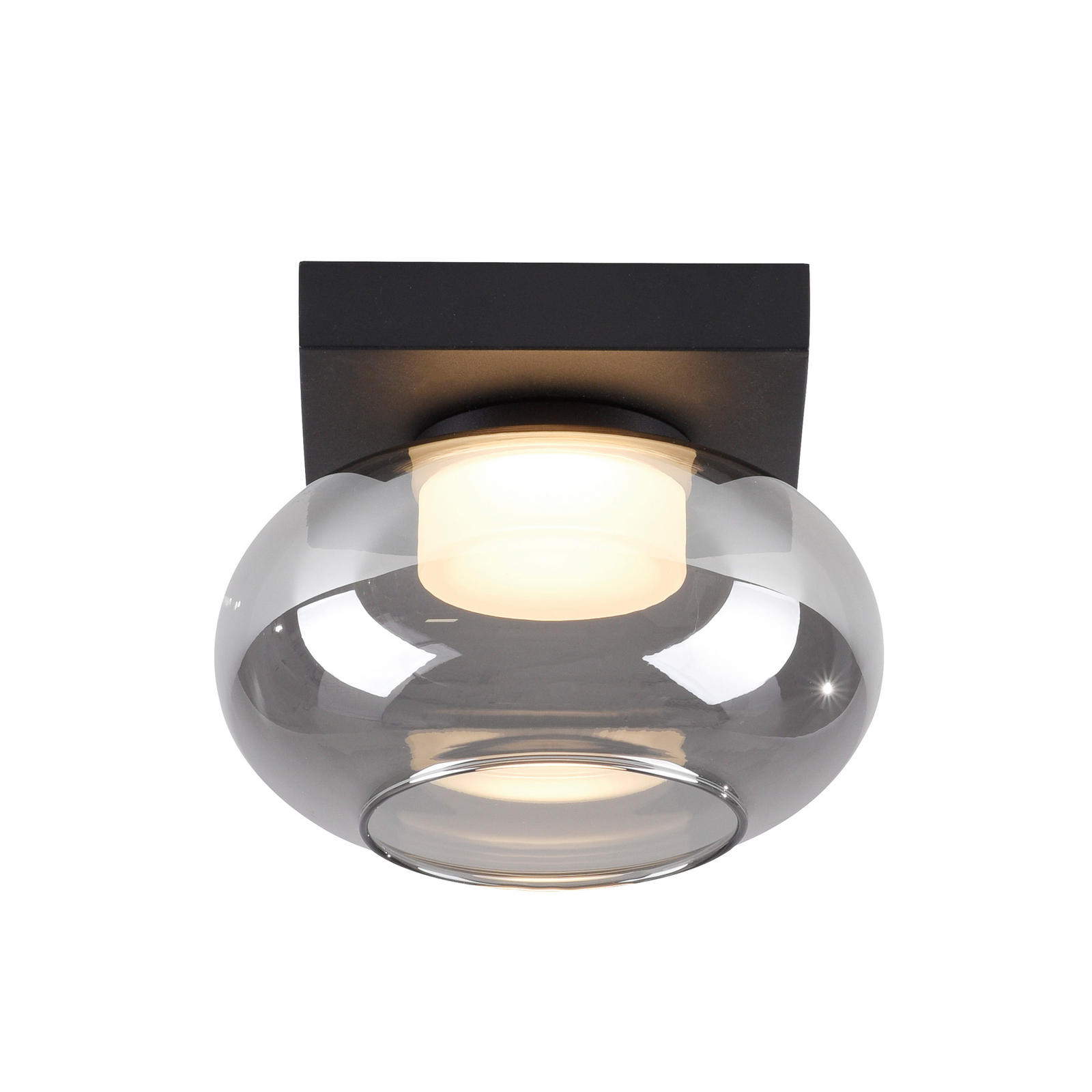 SCHÖNER WOHNEN plafoniera LED Sia, grigio fumo 3.000 K SCHÖNER WOHNEN plafoniera LED Sia, grigio fumo 3.000 K