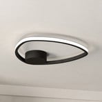 Plafonnier LED EGLO MOSCHELLA, noir, Ø 38 cm, CCT