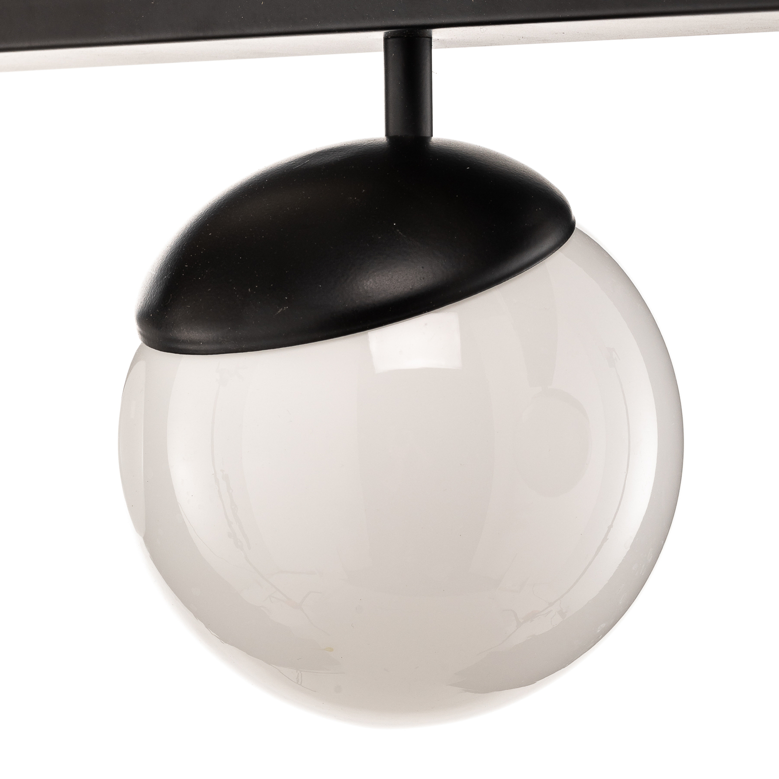 Sfera ceiling lamp 3-bulb direct long glass/black