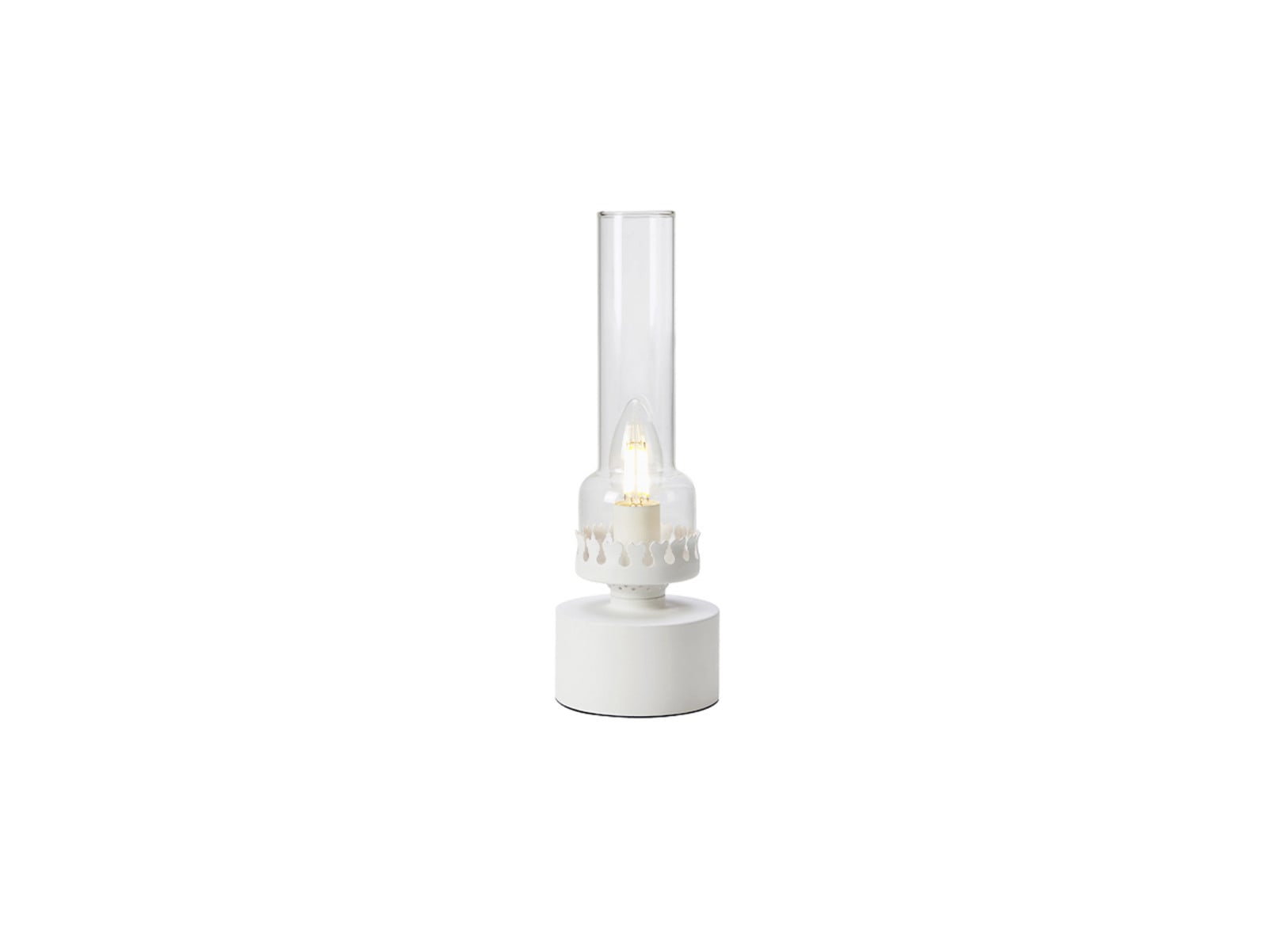 Kandella 1 Bordslampa Sandy White/Clear Marksl&ouml;jd - Vardagsrum - Glas