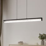 Candeeiro suspenso LED Cardito Tunable branco 100cm preto