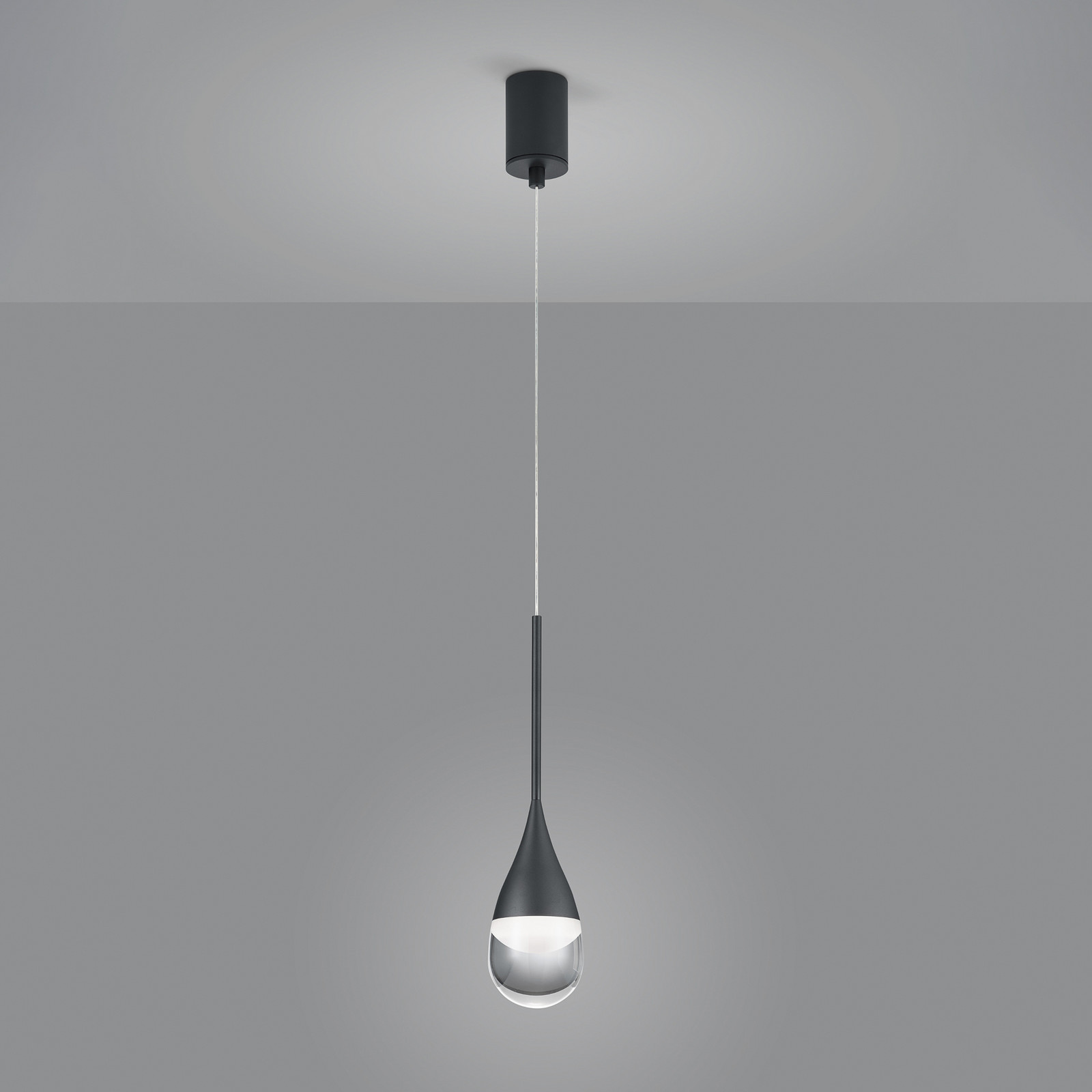 Helestra Deep lampă suspendată LED mat negru