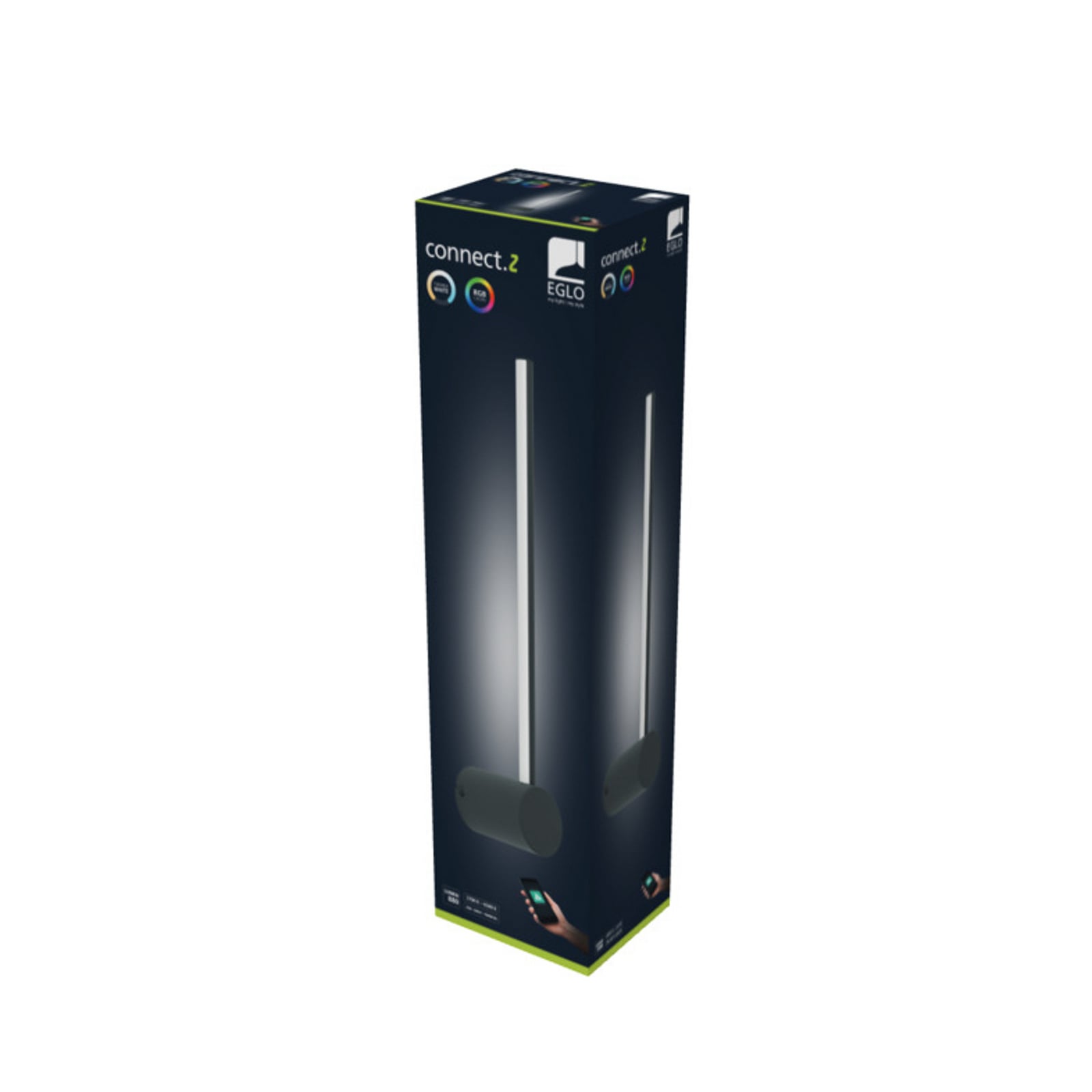 EGLO connect FLATRON-Z intelligens LED fali világítás, fekete, 48 cm