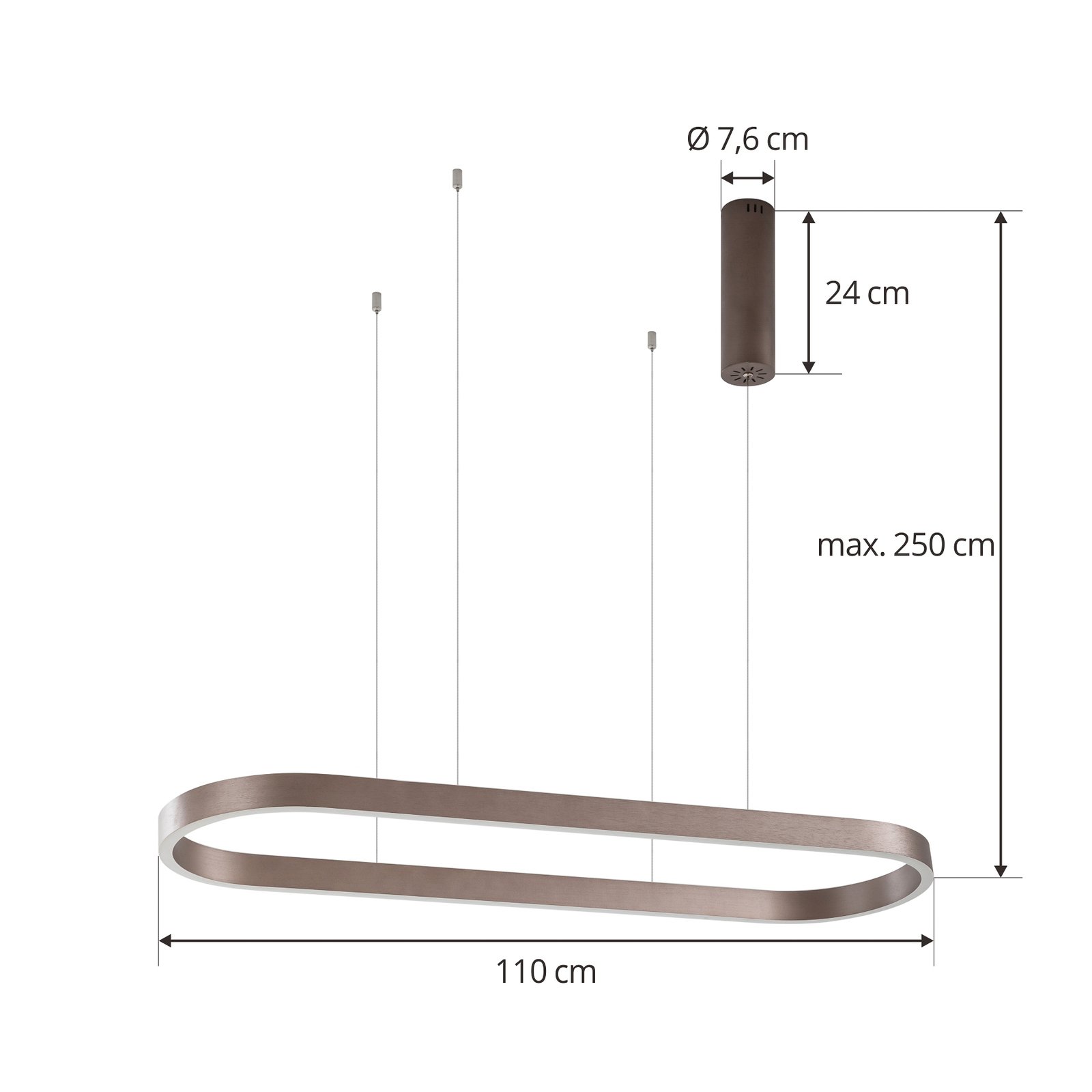 Melinay LED Smart Pendant Coffee - Lucande