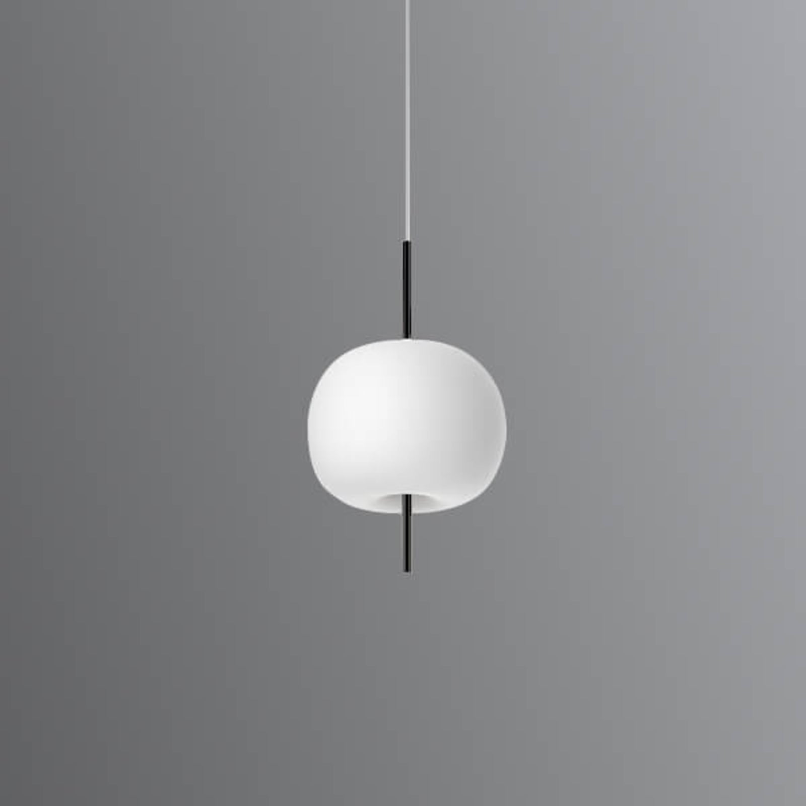 Kundalini Kushi - LED hanging light black 16 cm, for Living / Dining Room, metal, glass, 5.5 W, energy efficiency: A+, H: 26 cm