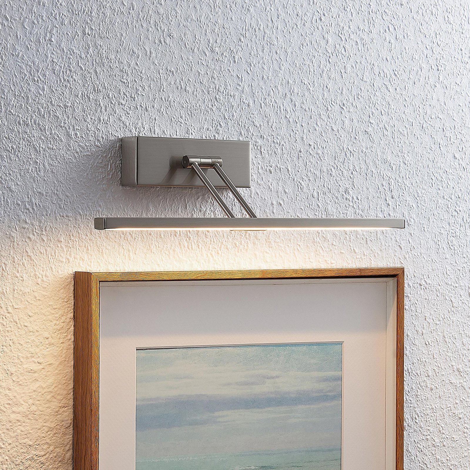 Lucande Thibaud LED da quadri, nichel, 35,4 cm