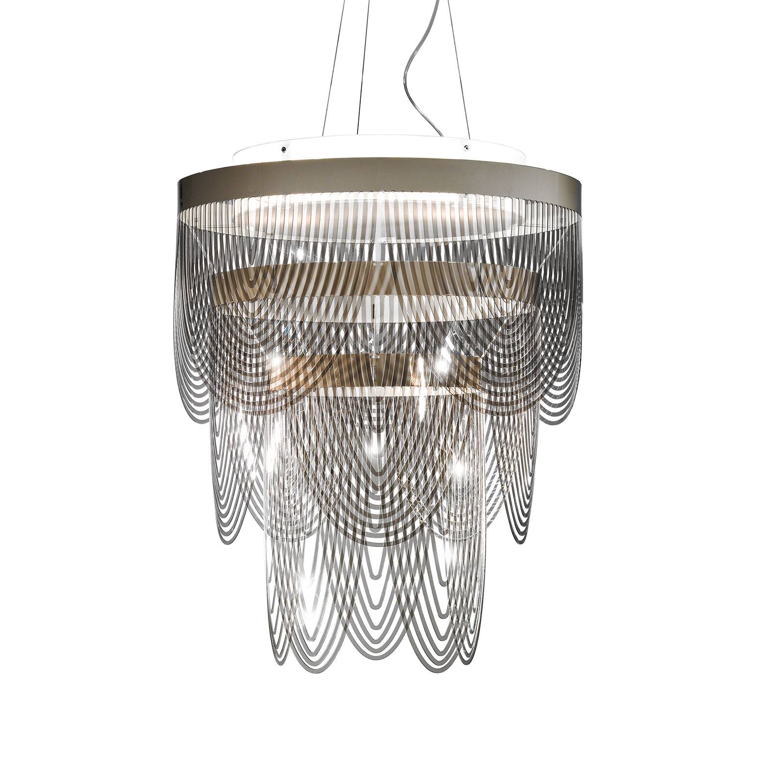 Slamp Ceremony S hanging light Ø 55 cm, fumé, for Living / Dining Room, plastic, H: 62 cm