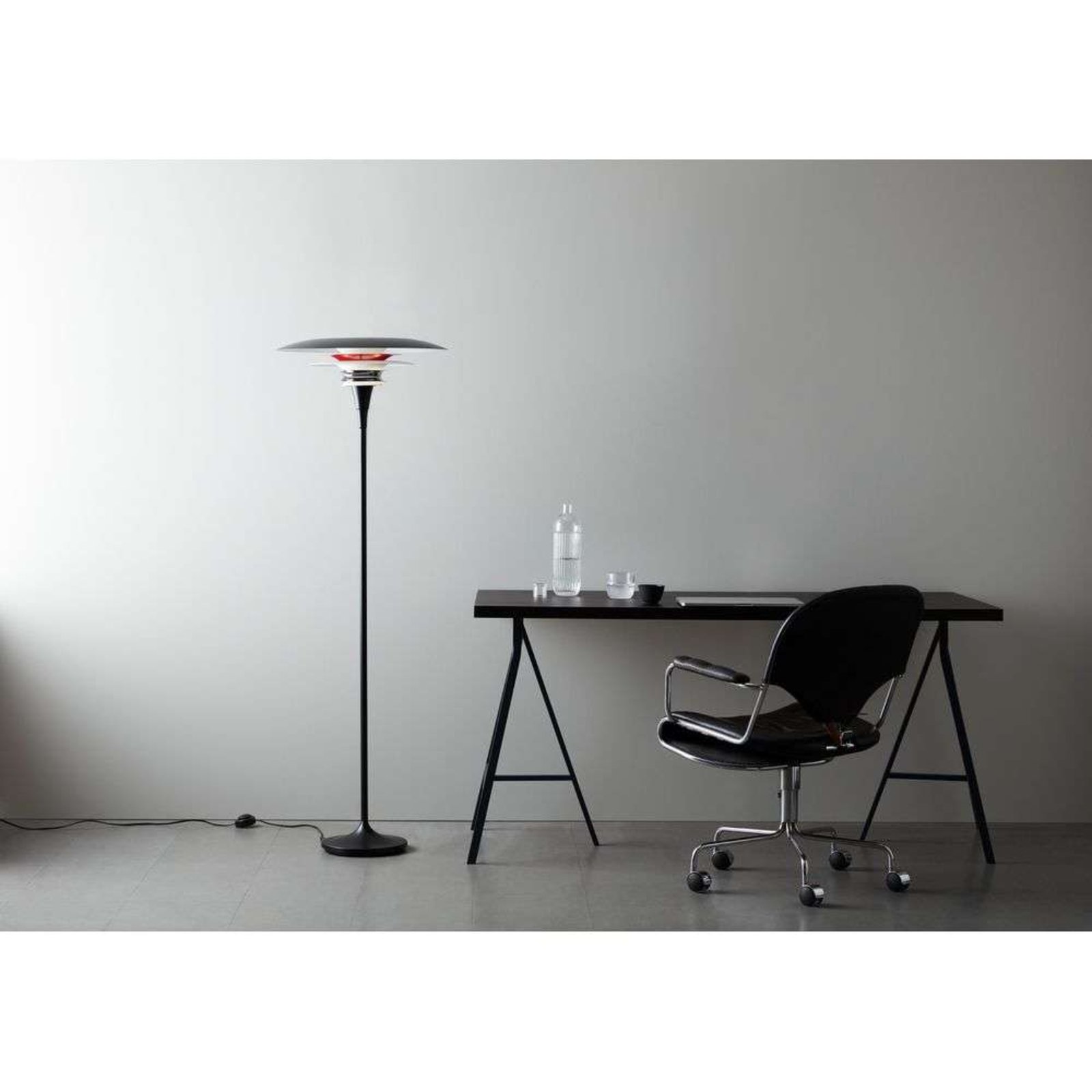 Diablo Lampadar Ø50 Matt Black/Glossy Red - Belid