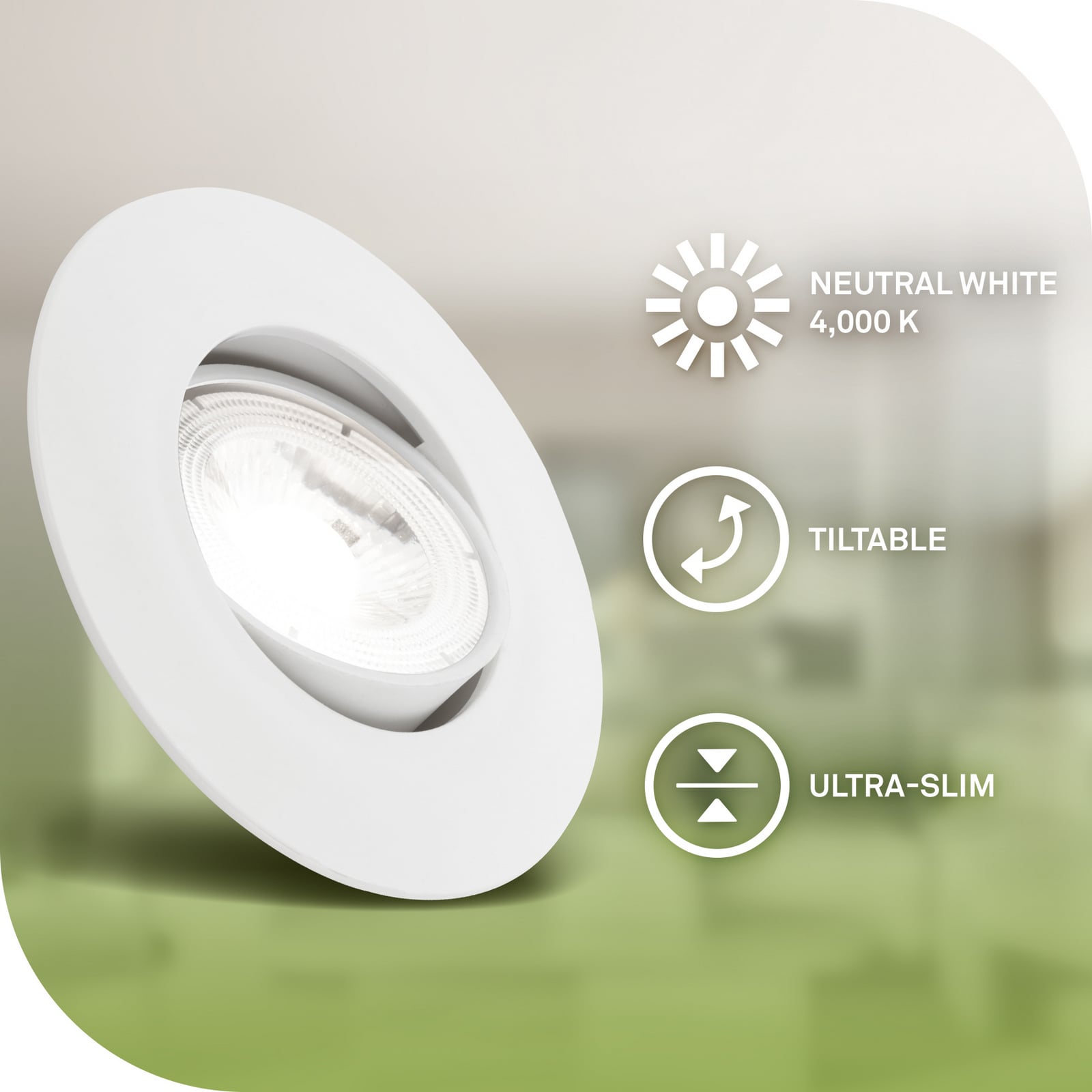 LED recessed light Kulana A, white, 4000K, Ø9cm, set of 3 LED recessed light Kulana A, white, 4000K, Ø9cm, set of 3