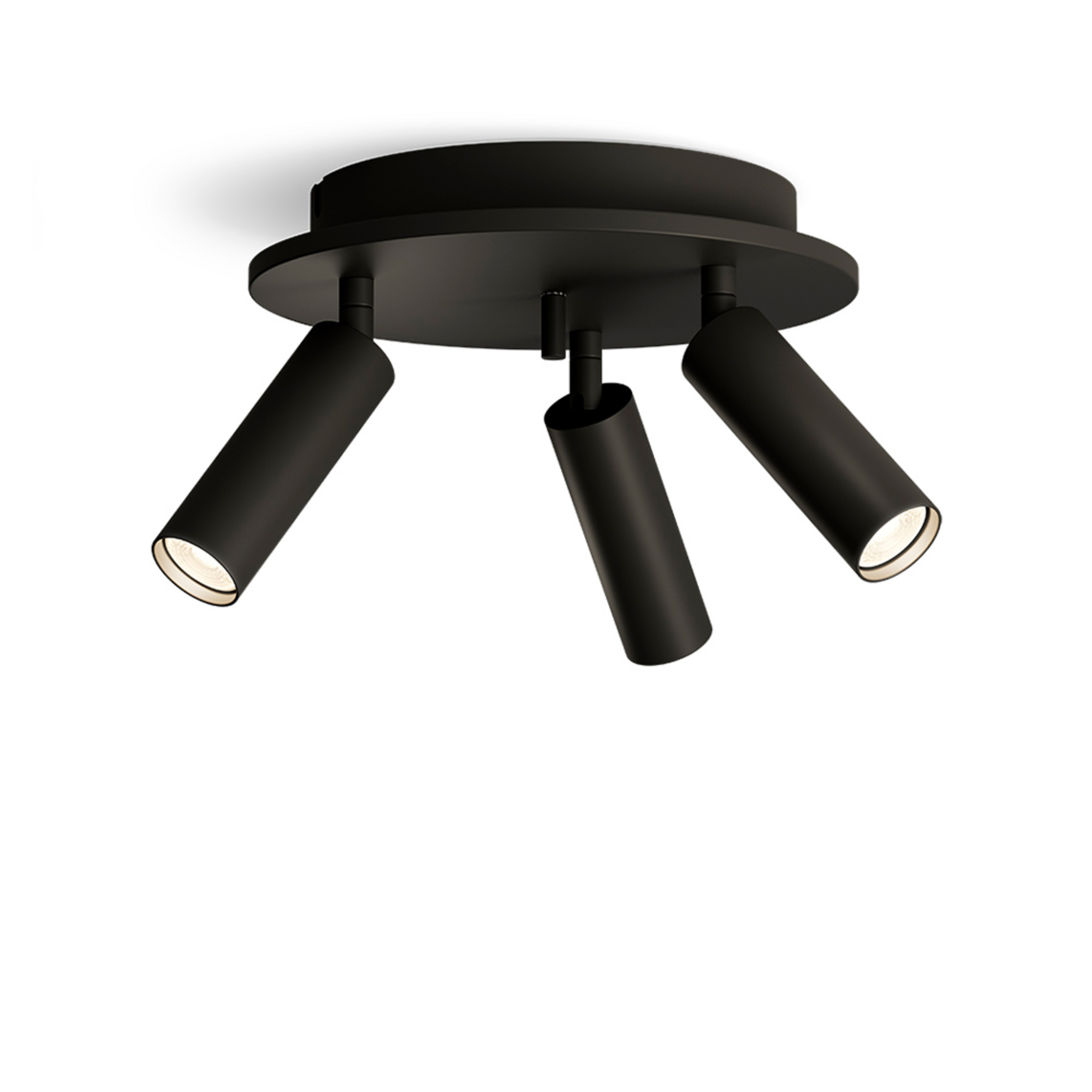 Pipeline 3 Deckenleuchte Round Matt Black - Herstal