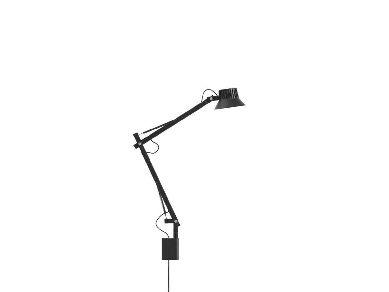 Dedicate Vägglampa S2 Black Muuto - Arbetsrum / hemkontor - Aluminium | Produkter - Vägglampor | Lampspecialisterna