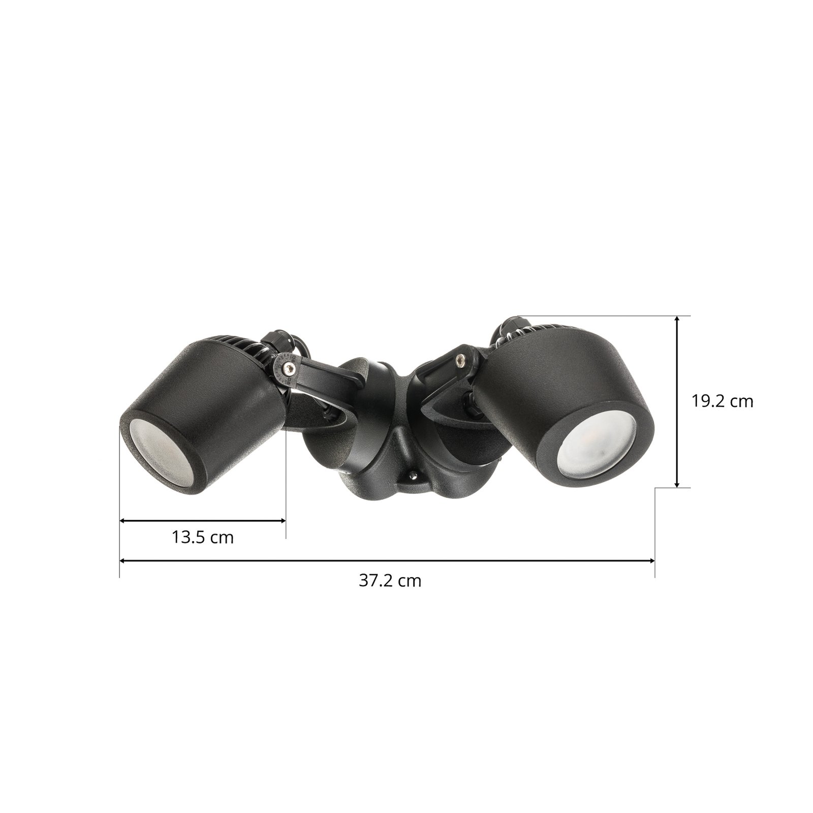 Buitenspot Minitommy 2-lamps CCT zwart/frosted