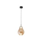 LED-Hängeleuchte Noa, amber, Glas, Ø 25 cm, CCT, dimmbar