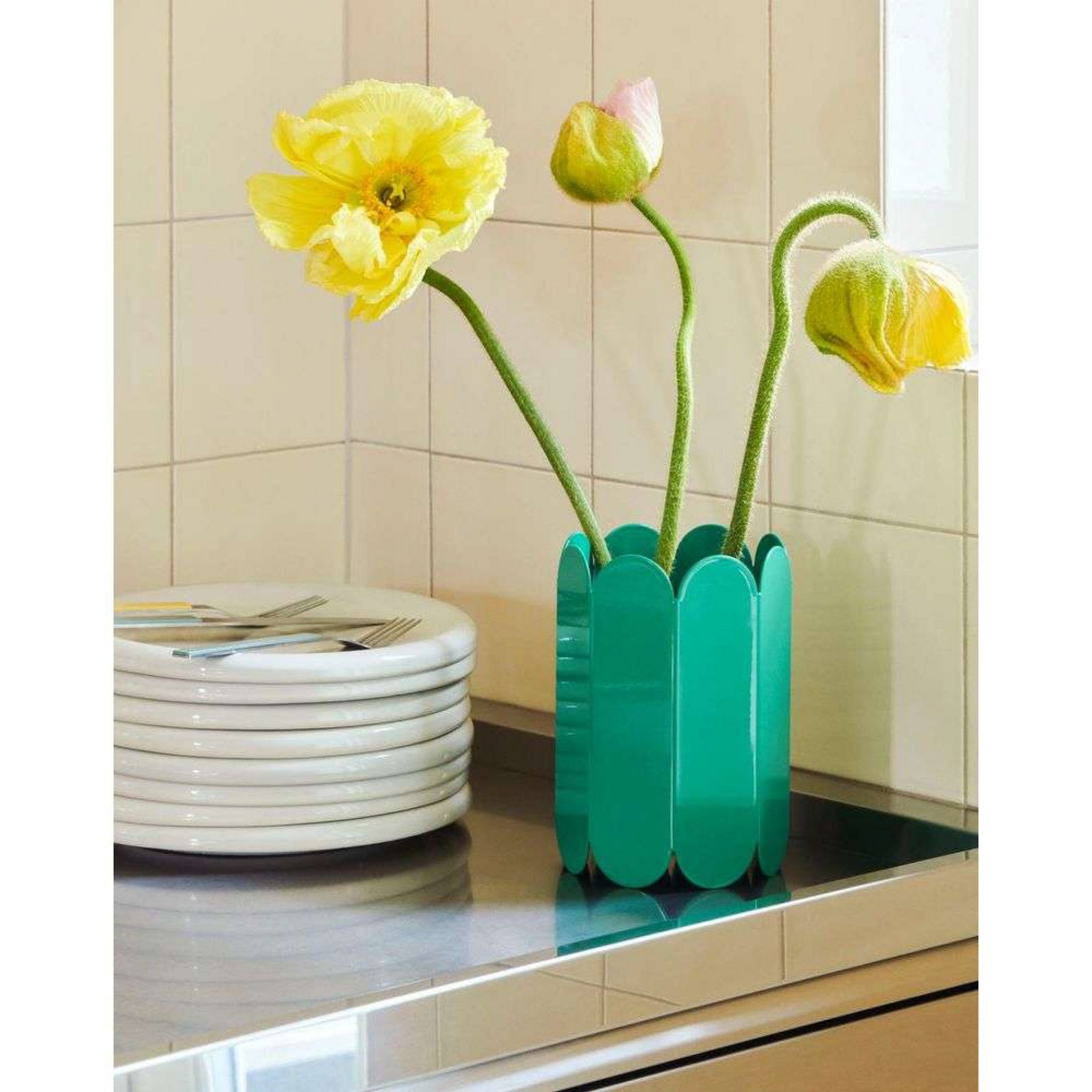 Arcs Vase S Green - Hay