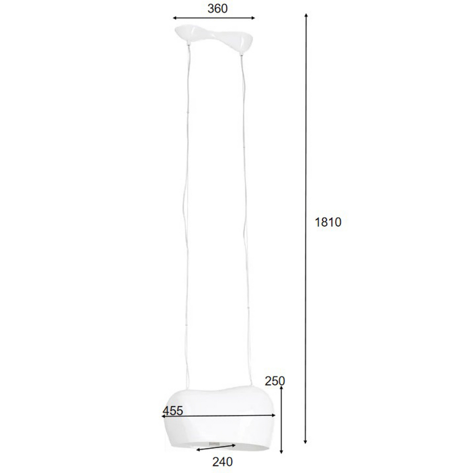 KARE Cloud pendant light, white, glass, 2-bulb, GU10