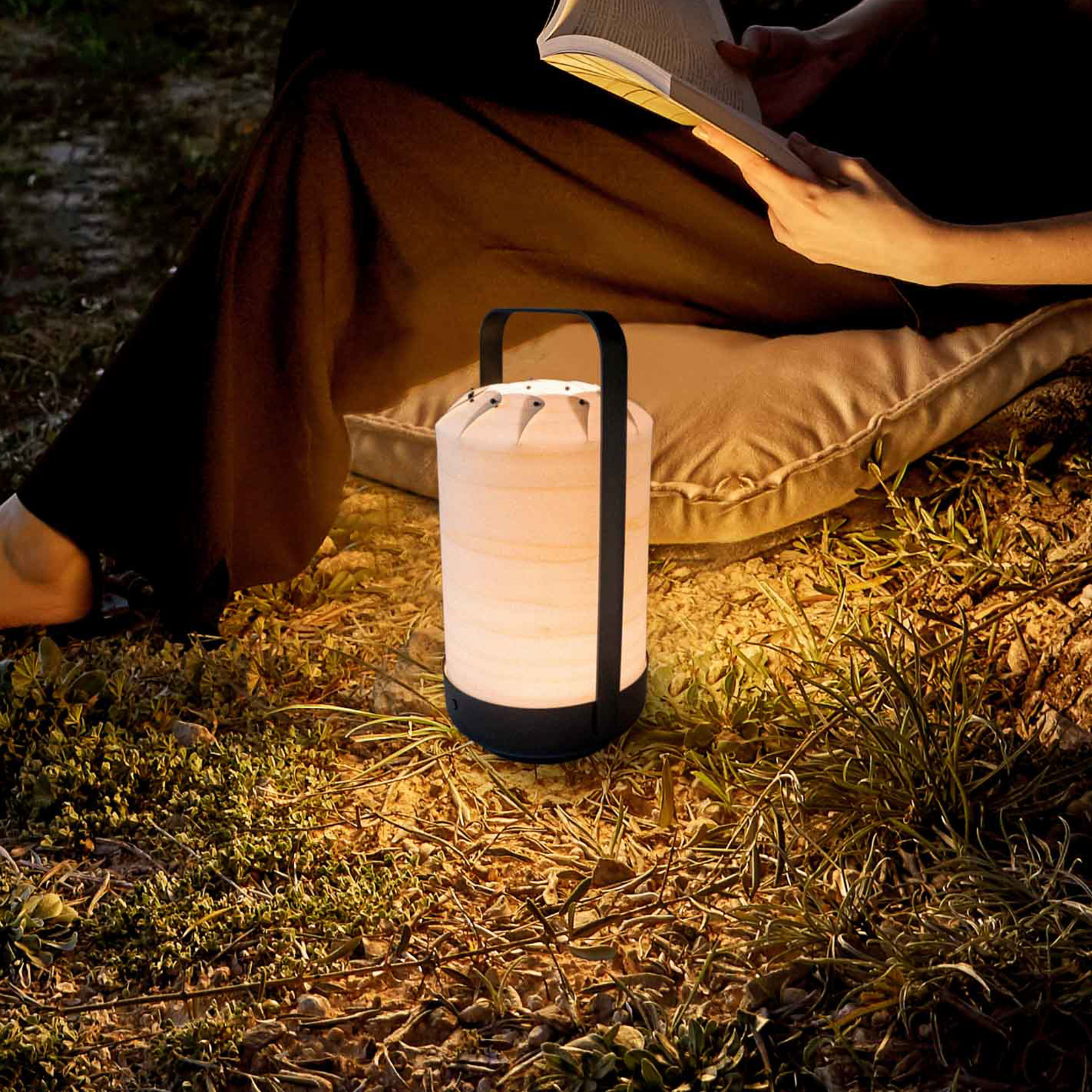 LZF Mini Chou lampe à poser LED batterie, ivoire