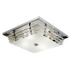 Austrolux Ontario ceiling light, 39 cm, chrome-coloured, glass