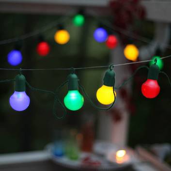 Elin - festlig LED-lyskæde, farverig, 20 lyskilder
