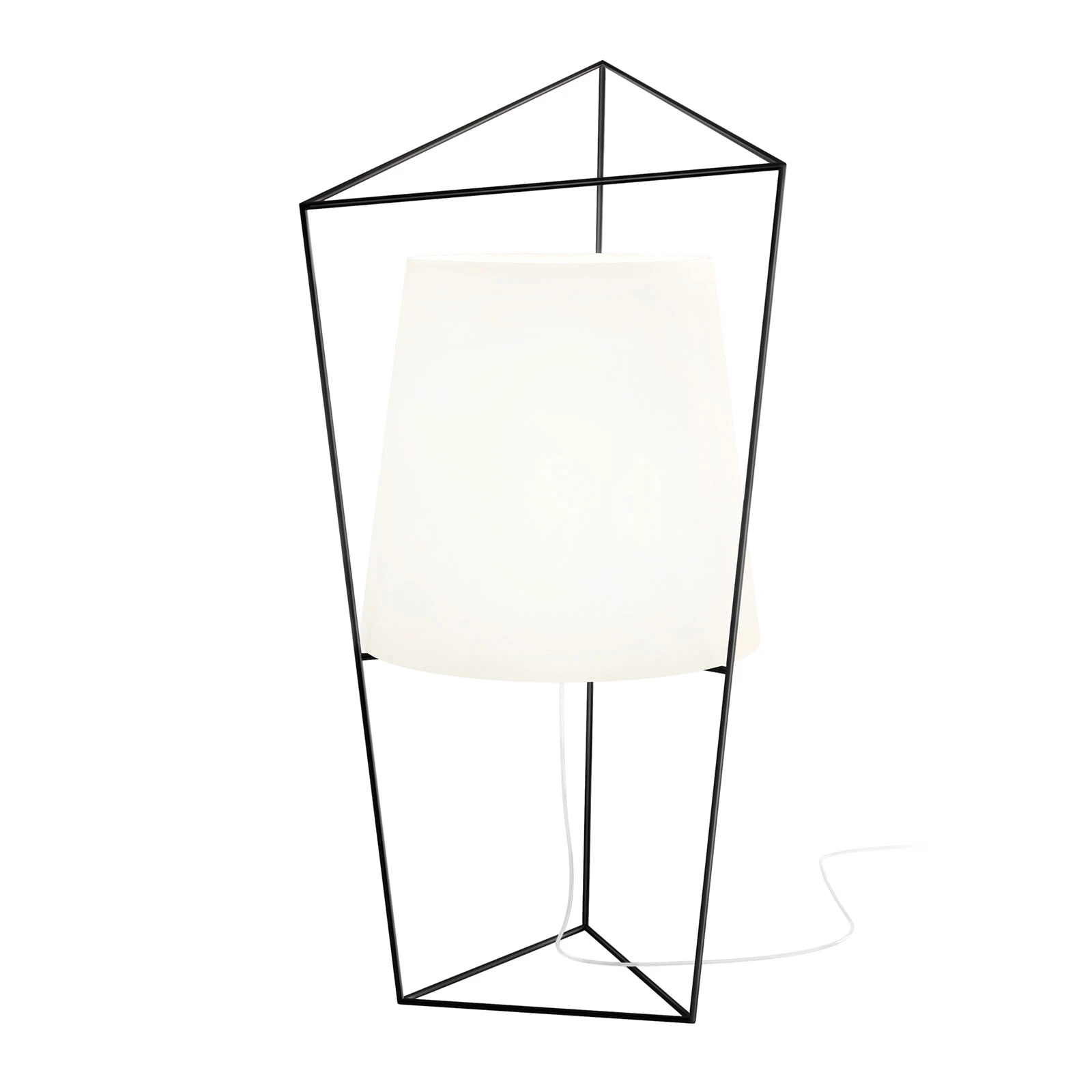 kdln tafellamp Tatu, zwart, hoogte 69 cm, glas