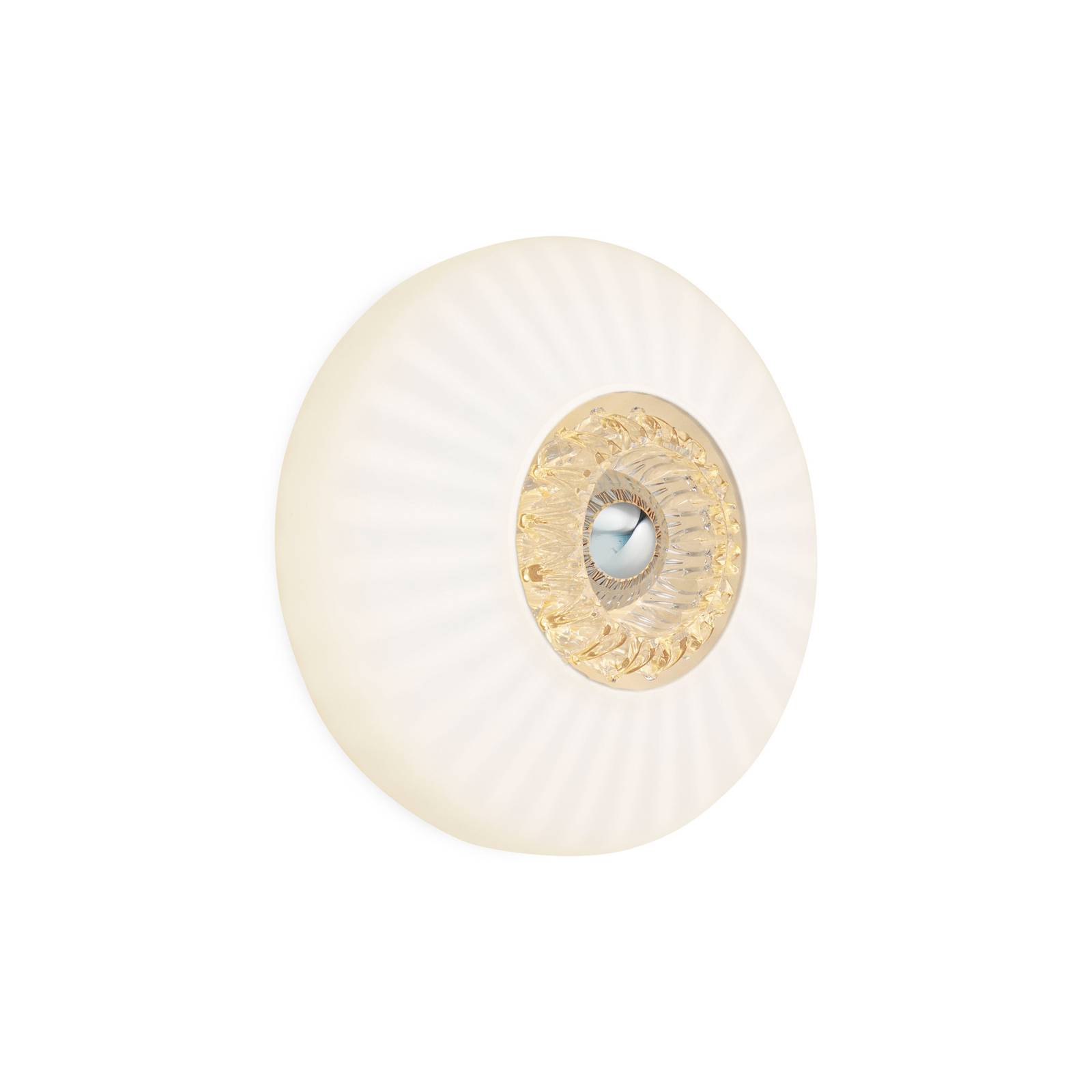 DESIGN BY US Nástěnné svítidlo New Wave Optic XL, opálově bílé, oční koule, zástrčka