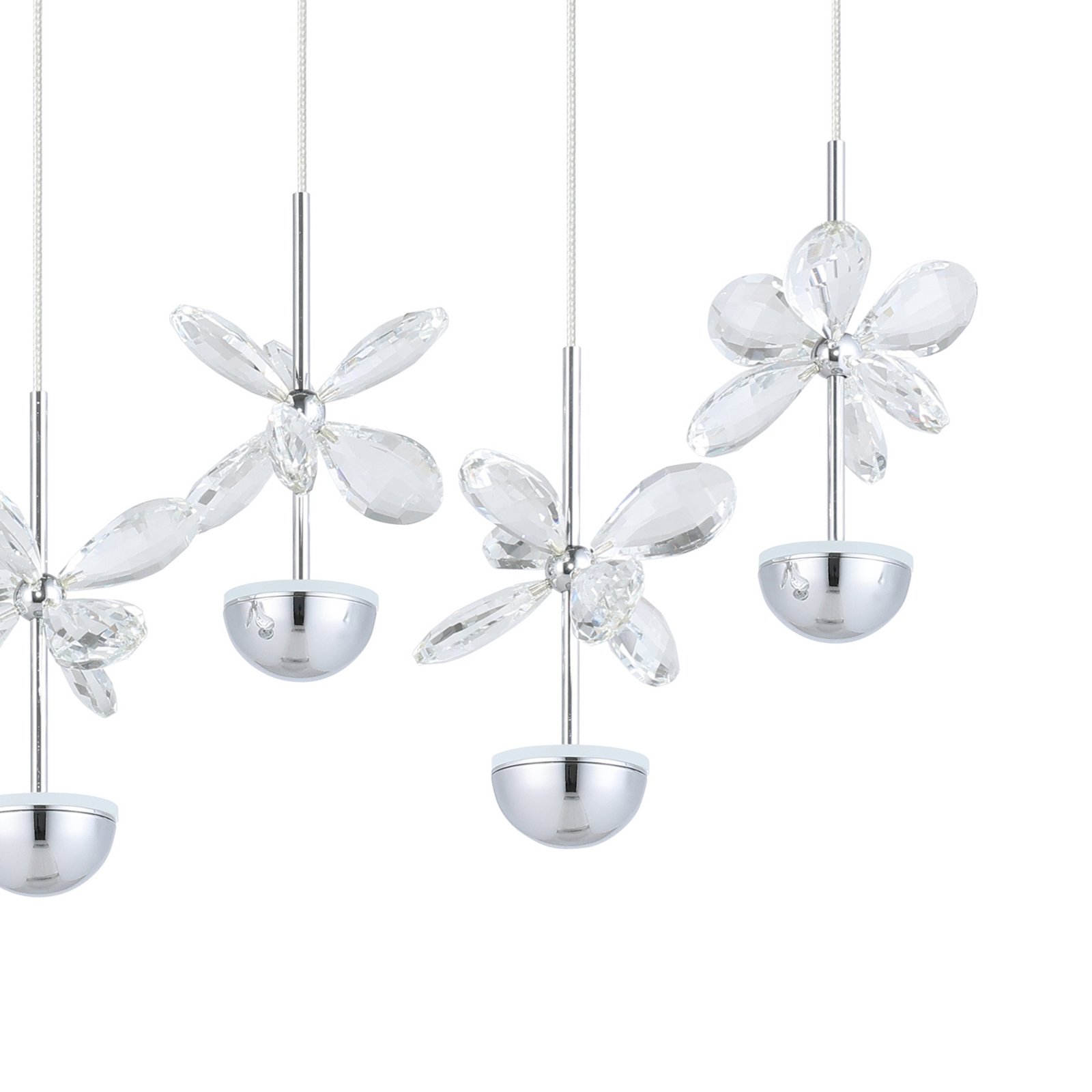 EGLO Stars Of Light LED pendant lamp Pianopoli, chrome, length 87 cm