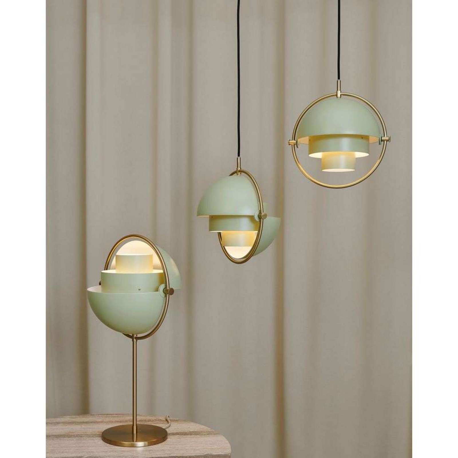 Multi-Lite Taklampa Small Brass/Desert Sage - GUBI