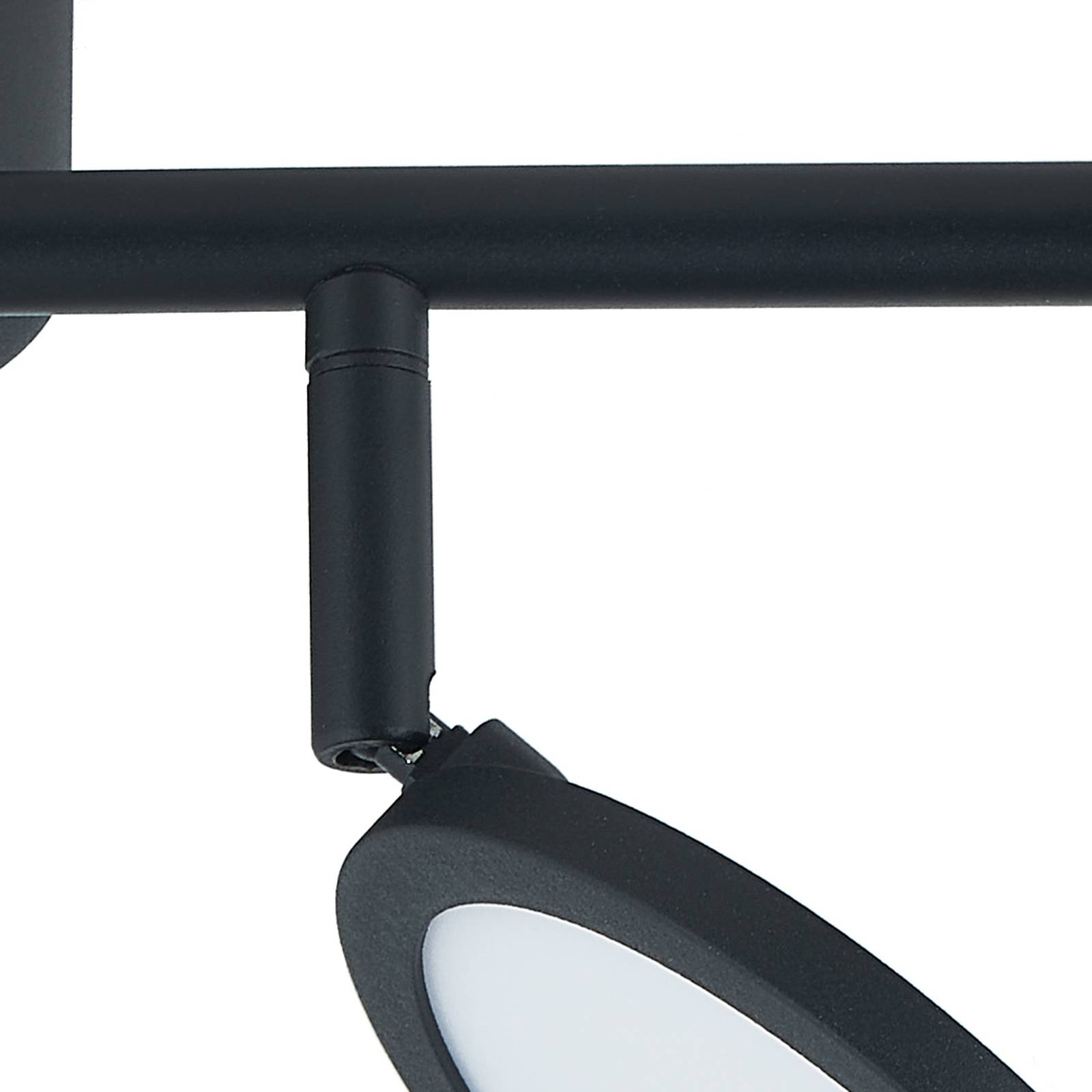 Lindby LED spot Manel, czarny, żelazo, 82 cm długości, 4-punktowa.