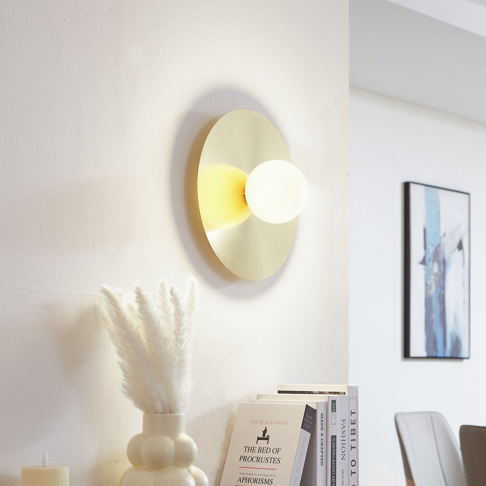 Zain Fali Lámpa Gold/White - Lindby