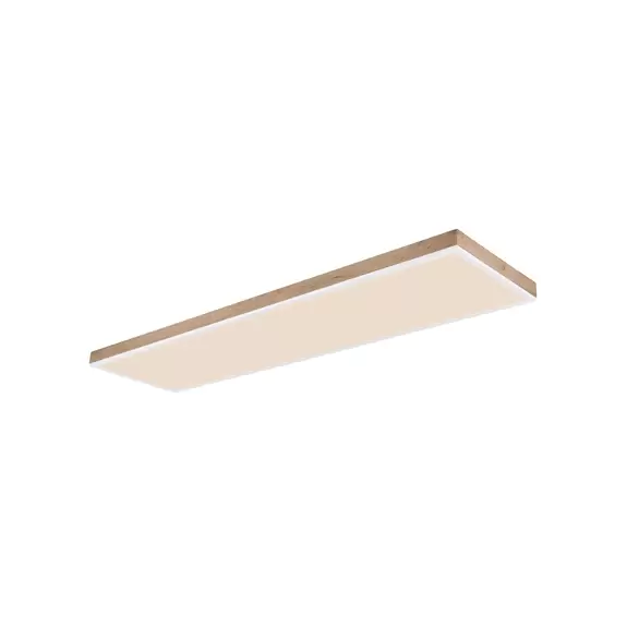 Lampenwelt LED-Deckenlampe Doro, Länge 120 cm, holz dunkel, Holz, CCT