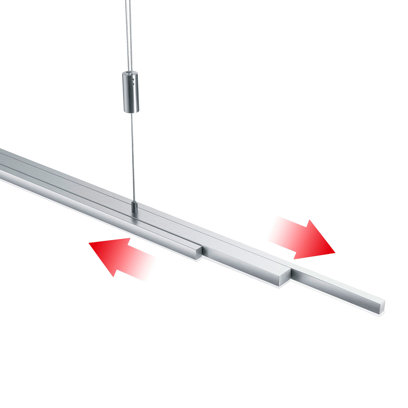 BANKAMP L-lightLINE LED SensorDim Down nickel matt