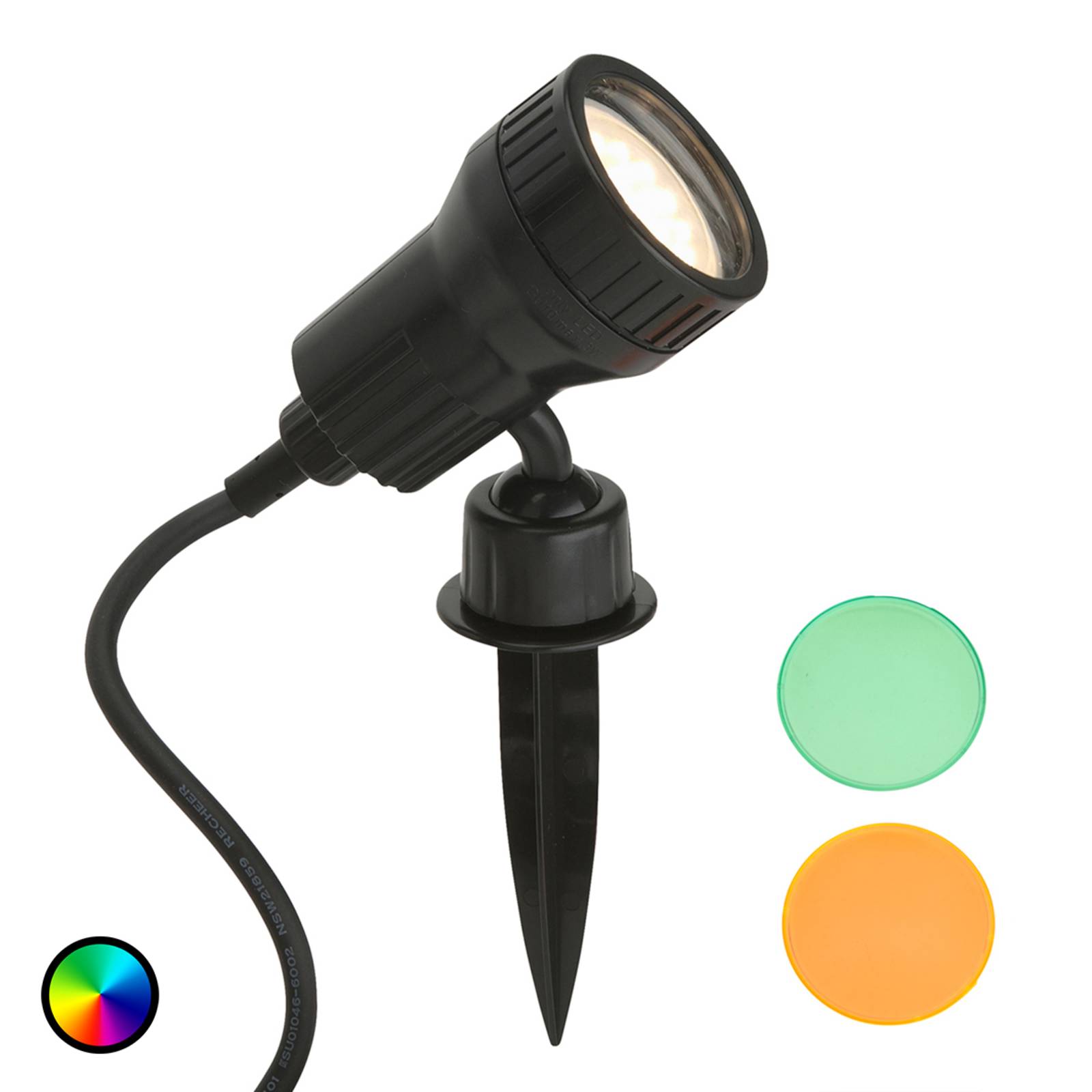 Briloner Zemní bodový reflektor Terra LED včetně barevného filtru