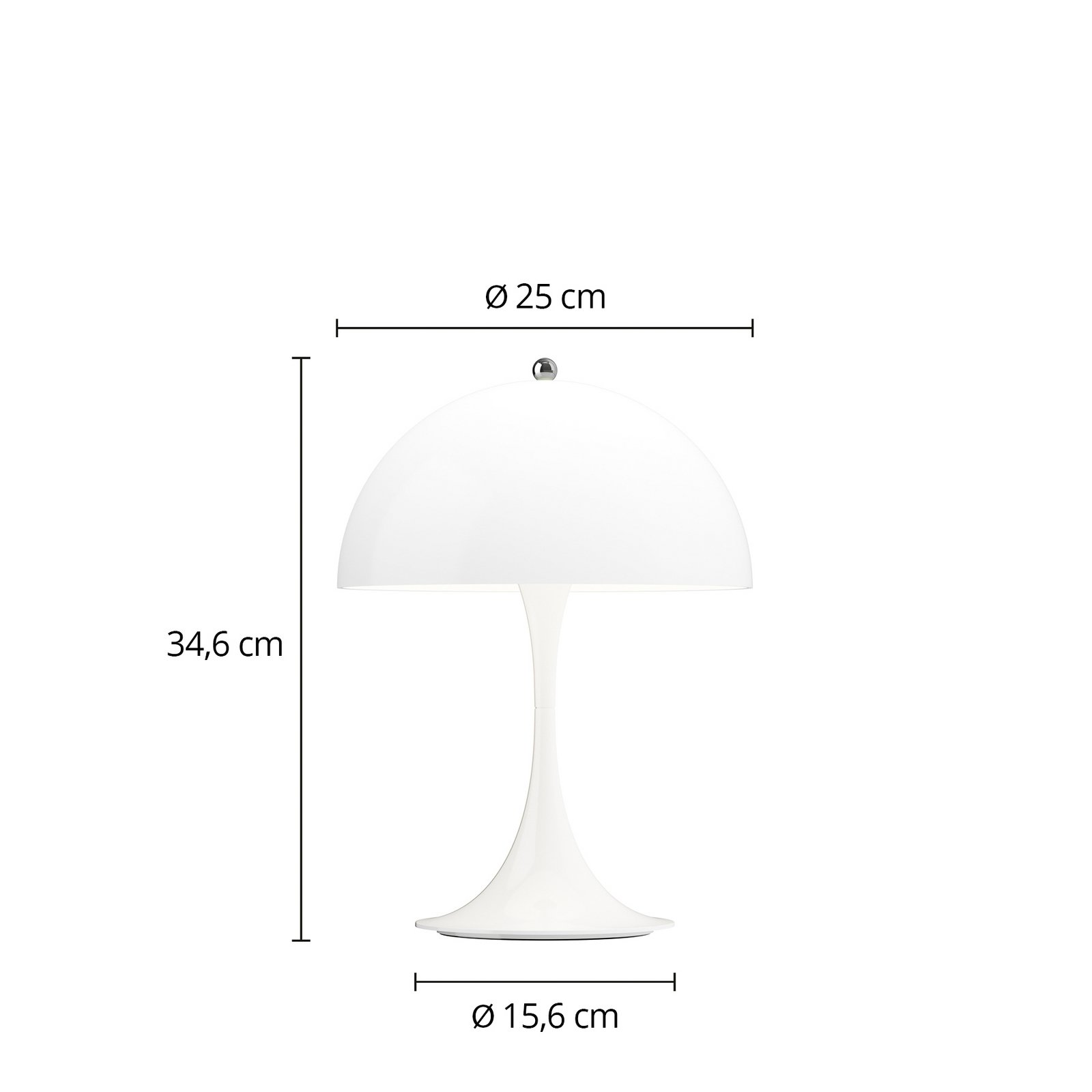 Panthella 250 portable bordlampe hvid - Louis Poulsen Panthella 250 portable bordlampe hvid - Louis Poulsen