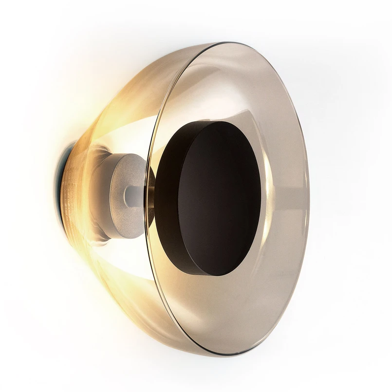 MARSET – Aura Wandleuchte w/Canopy Transparent Smoked