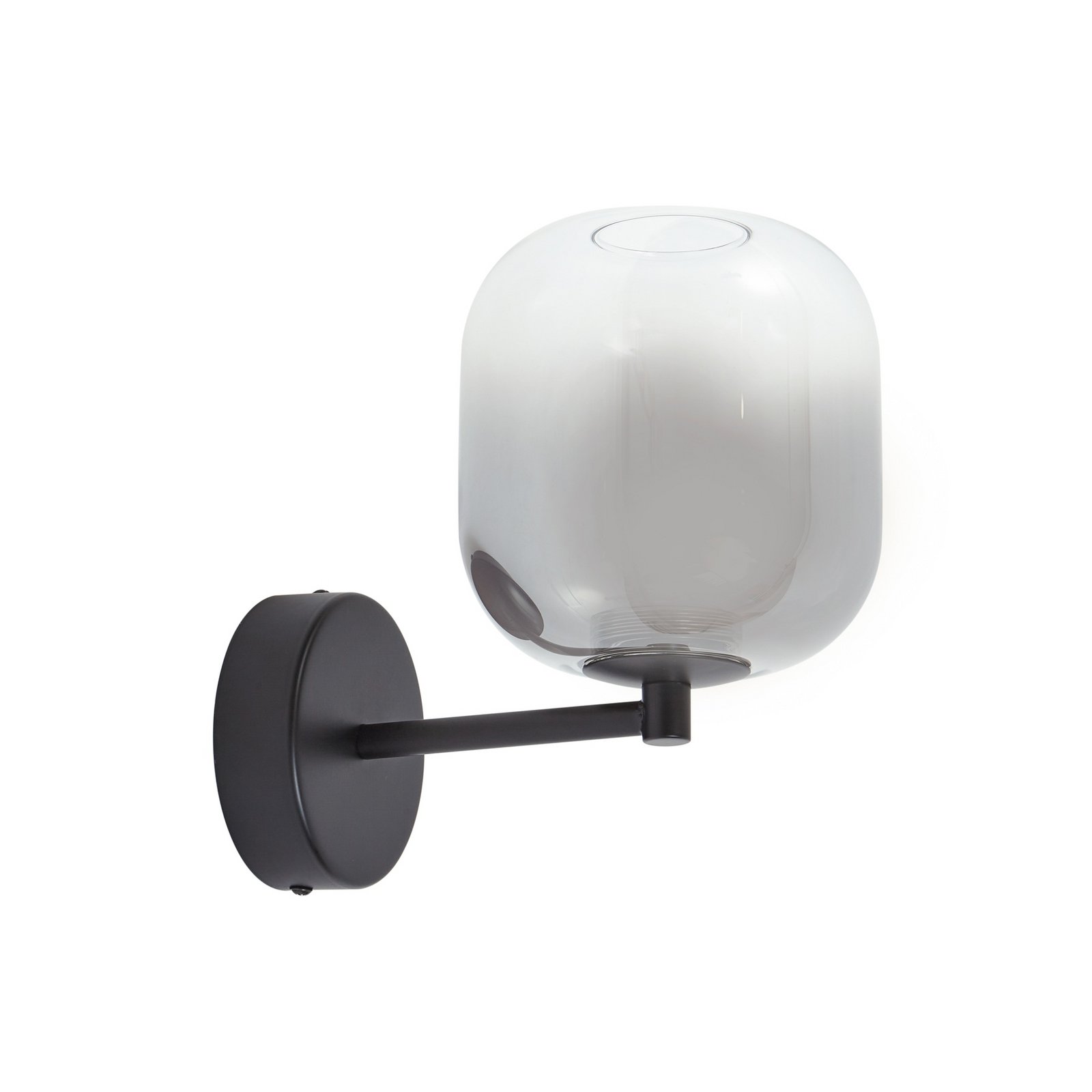 Avelina LED-Wandleuchte rauchgrau Höhe 21,5 cm Glas - Lucande