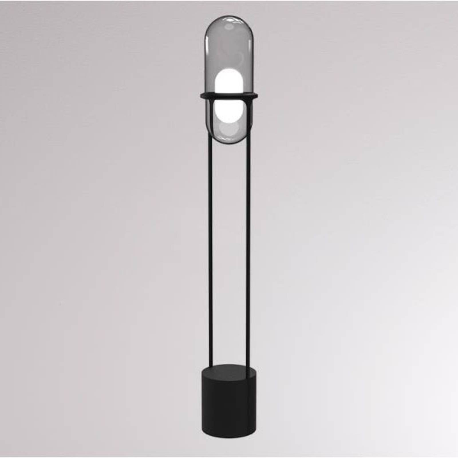LOUM Pille lampa stojąca LED szara/szara