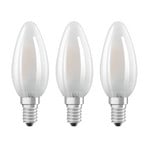 Vela LED OSRAM E14 Classic B 4W 2.700K mate 3 unidades